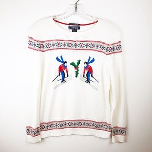 Lands' End Holiday Skiers Cotton Shirt MP $24